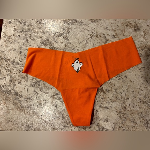 VS PINK Halloween Ghost thong panty NWT - Picture 1 of 4